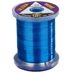 Spool of blue Wapsi Ultra Wire UTC with a purple label on a white background