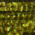 Close-up of green and gold Hareline Variegated Medium Chenille