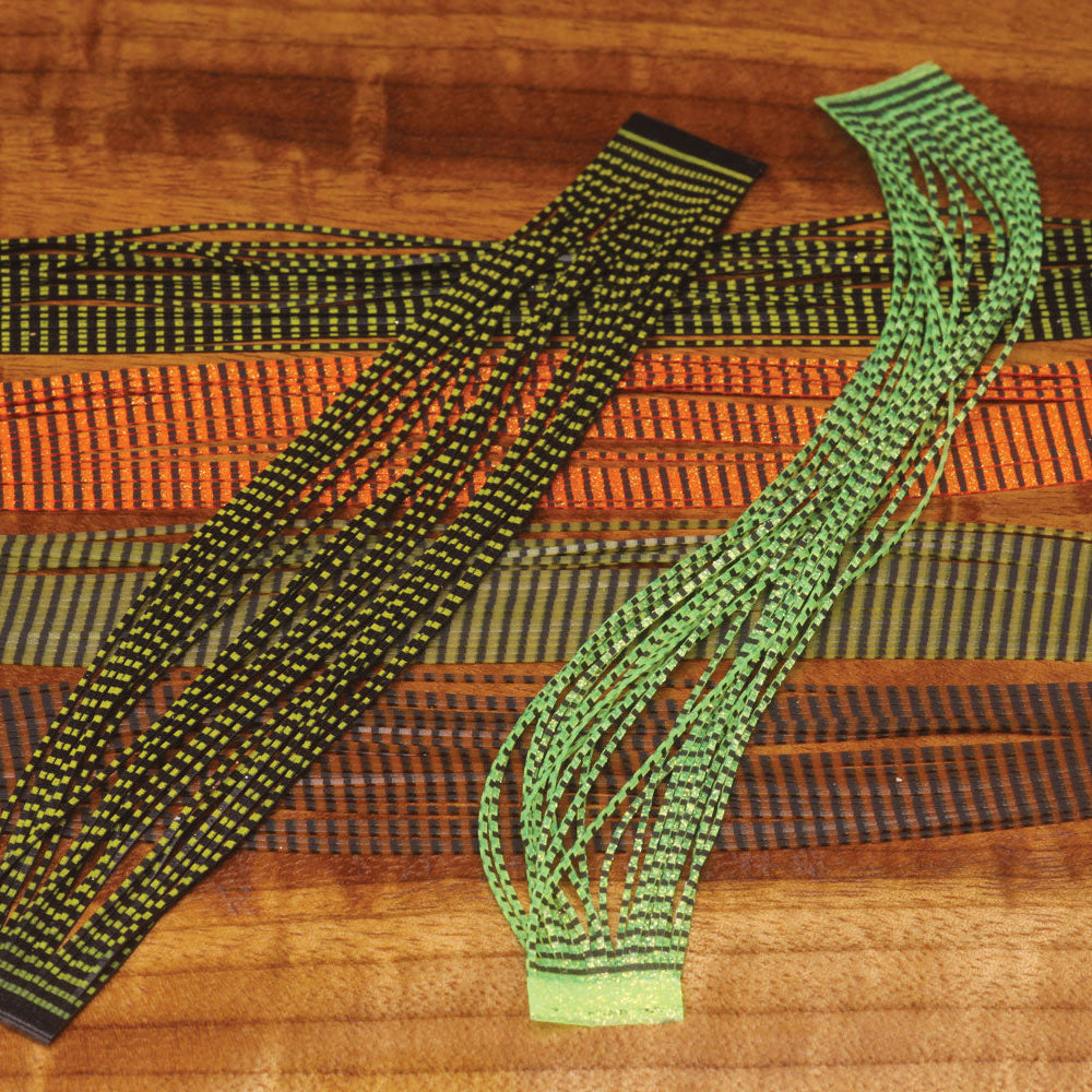 Hareline Grizzly Flutter Black Barred Legs